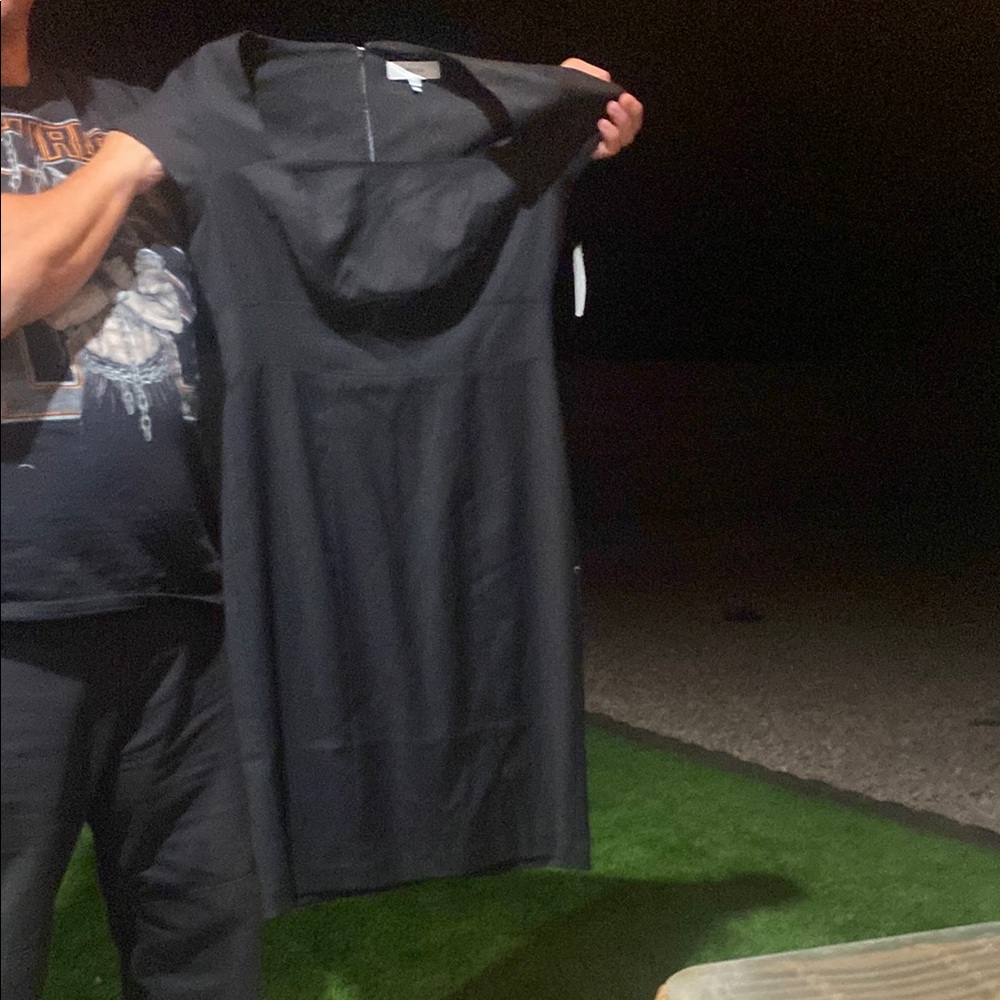 Black Hooded Mini Dress - Women